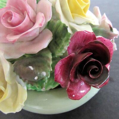 2 Vintage Royal Adderly Floral Rose Decorative Pieces
