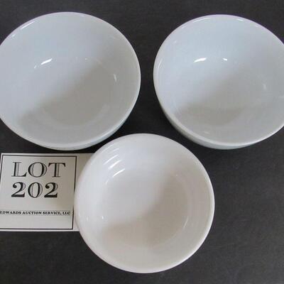 Two 6" Cordon Blue China Bowls, and One 5 1/2" World China Bowl