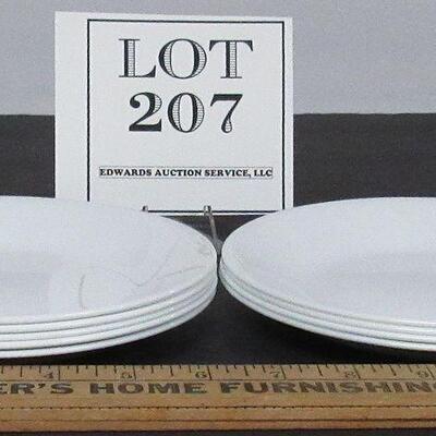 Corelle 6" White Plates, Lot of 9