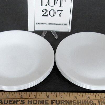 Corelle 6" White Plates, Lot of 9