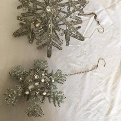 Gorgeous Beaded Hanging votive Snowflakes