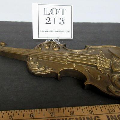 Vintage 1975 Sexton Violin Wall Plaque, Metal