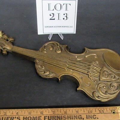 Vintage 1975 Sexton Violin Wall Plaque, Metal