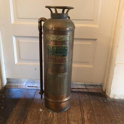 Antique Copper Grinnell Fire Extinguisher ( UB3-MG )