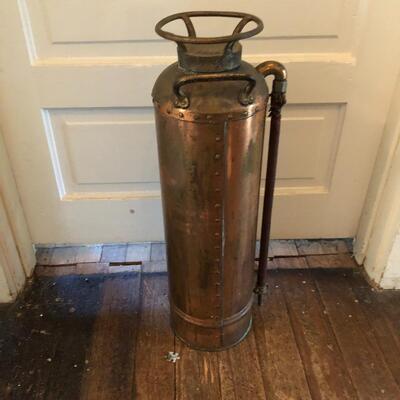 Antique Copper Grinnell Fire Extinguisher ( UB3-MG )