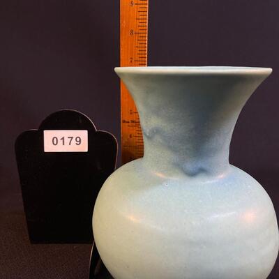 Van Briggle Flare-Lipped Vase in turquoise 6 1/2