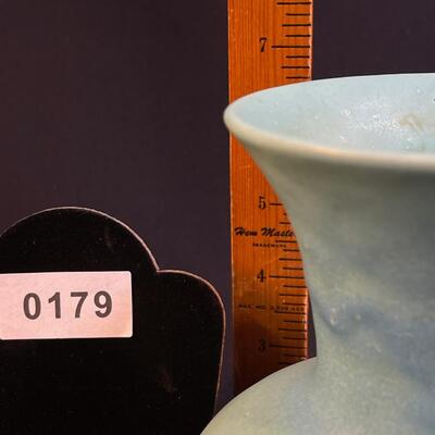 Van Briggle Flare-Lipped Vase in turquoise 6 1/2" tall