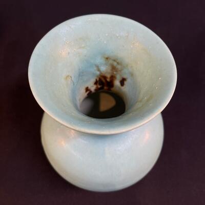 Van Briggle Flare-Lipped Vase in turquoise 6 1/2" tall