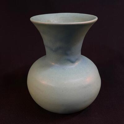 Van Briggle Flare-Lipped Vase in turquoise 6 1/2" tall