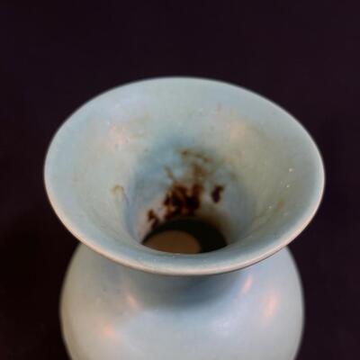 Van Briggle Flare-Lipped Vase in turquoise 6 1/2" tall
