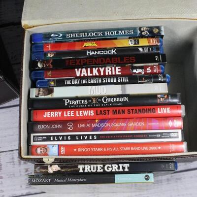 Pair of Filled DVD Bluray Storage Cases