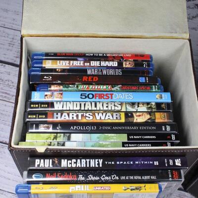 Pair of Filled DVD Bluray Storage Cases