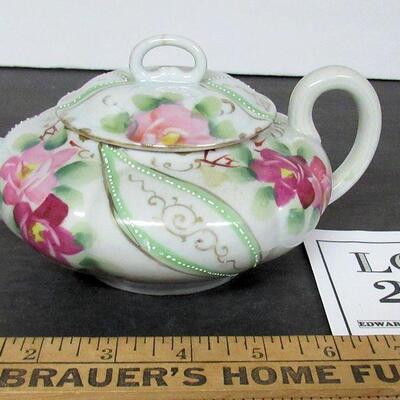 Vintage Hand Painted Squat Teapot