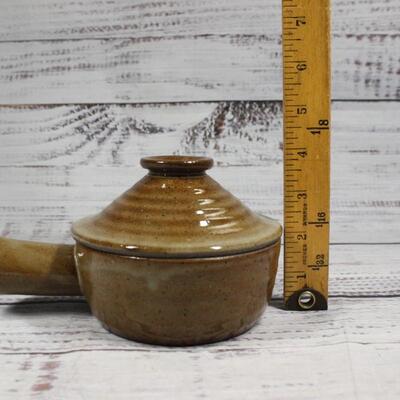 Pair of Vintage Ceramic Casserole Side Handle Cookware