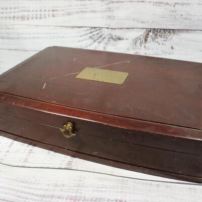 Vintage Flatware set with Miscellaneous Extras & Wood Storage Box