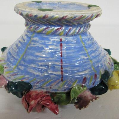 Vintage Bowl Applied Flowers, Made in Italy, Read description!