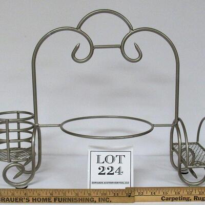 Heavy Metal Sturdy Plate, Napkin and Utensil Holder, Very Good Quality, Read description