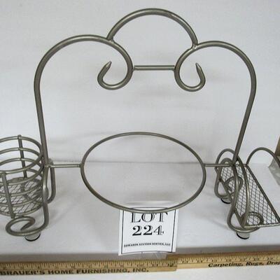 Heavy Metal Sturdy Plate, Napkin and Utensil Holder, Very Good Quality, Read description