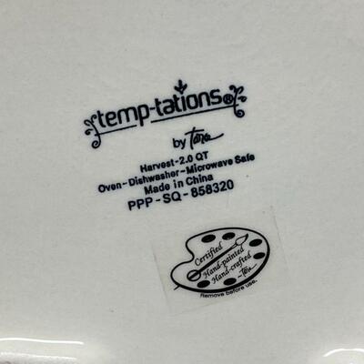 Pair of Leaf Shaped Fall Autumn Thanksgiving Serving Bowls