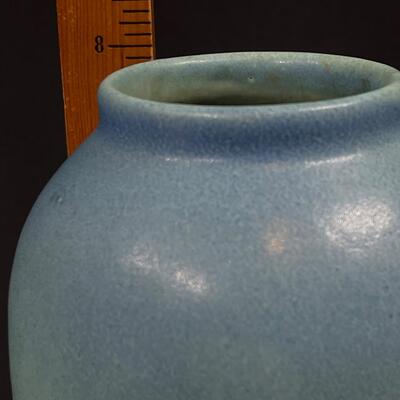 2 Vintage Ming Blue Van Briggle vases Tall, Short