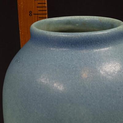 2 Vintage Ming Blue Van Briggle vases Tall, Short