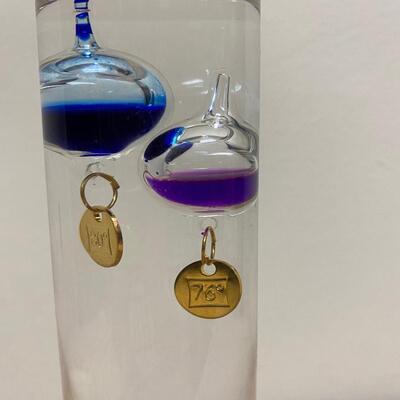 Pair of Bubble Glass Galileo Table Top Thermometers