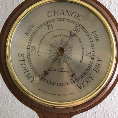 Seth Thomas Wooden Barometer ( LR-MG )