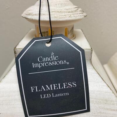 Battery Operated Flameless Candle Lantern Pair with Tags