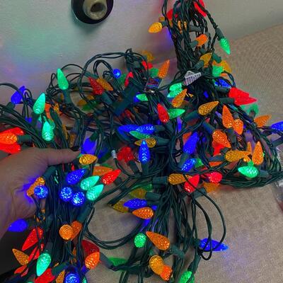 Vintage Pinecone Style Christmas Holiday Lights Working