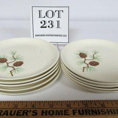 Vintage French Saxon China, USA, 5 1/2" Plates, Set of 10