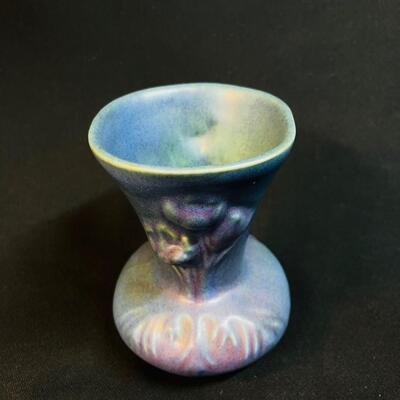Vintage Van Briggle Flower Vase Deep Blue Purple