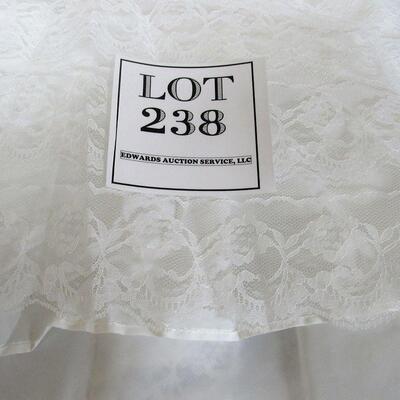 Older Lace Covered Baby Crib/Bassinet Sheet Cover and Top Cover