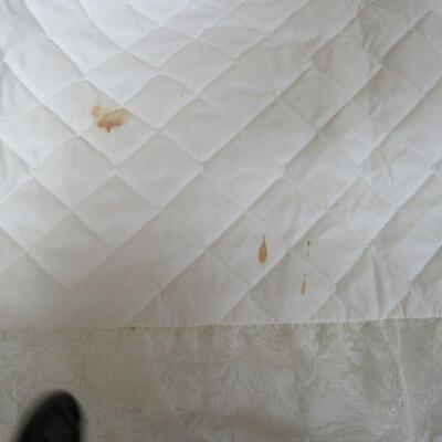 Older Lace Covered Baby Crib/Bassinet Sheet Cover and Top Cover