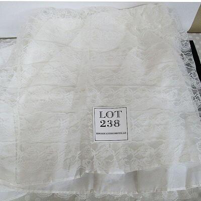 Older Lace Covered Baby Crib/Bassinet Sheet Cover and Top Cover