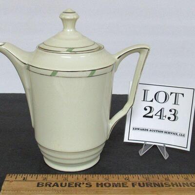 Vintage Fine China Tall Tea Pot, Unmarked