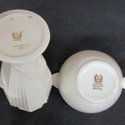 Vintage Lenox Iris Bud Vase and Creamer