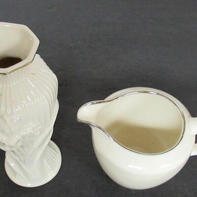 Vintage Lenox Iris Bud Vase and Creamer