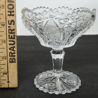 Vintage Pressed Glass Small Compote
