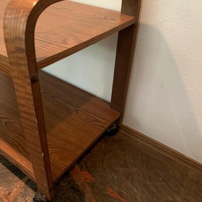 Wooden dual shelf table/cart/stand