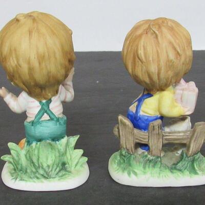 Lot of 2 Cute Kid Figurines