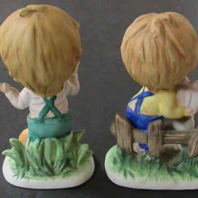 Lot of 2 Cute Kid Figurines