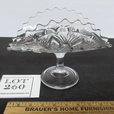 Large Pattern Glass Banana Boat Dish