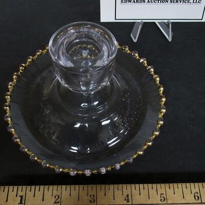 Vintage Imperial Candlewick Mallard Cutting Single Candlestick