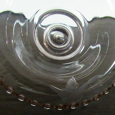 Vintage Imperial Candlewick Mallard Cutting Single Candlestick