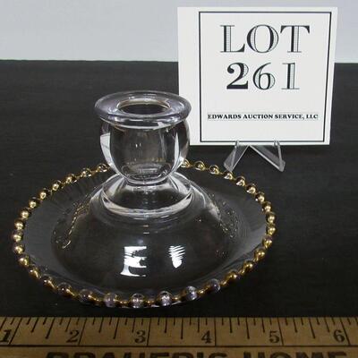Vintage Imperial Candlewick Mallard Cutting Single Candlestick