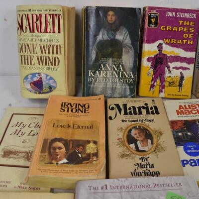 Fiction Books: The Grapes of Wrath, Gone with the WInd, My Enemy My love