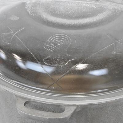 Guardian Service Metal Pot with Metal Handle, & Embossed Glass Lid