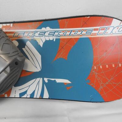 Freeride 110 ESP Beginners Snowboard. Orange & Blue
