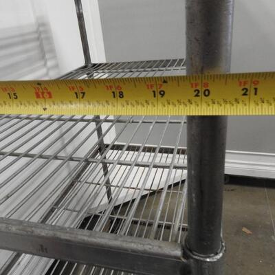 Metal Wire Shelf on Casters, Heavy Duty