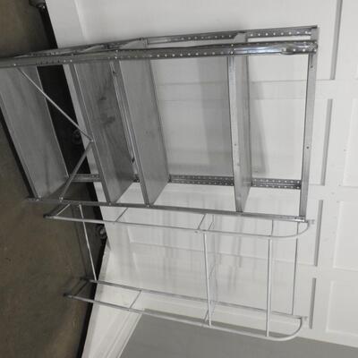 2 Lightweight Shelves. Aluminum 5 Shelves & Over-the-Toilet